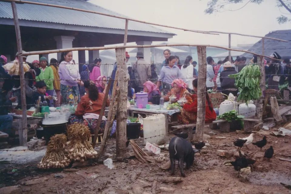 The market at Muang Sing, Luang Namtha Province