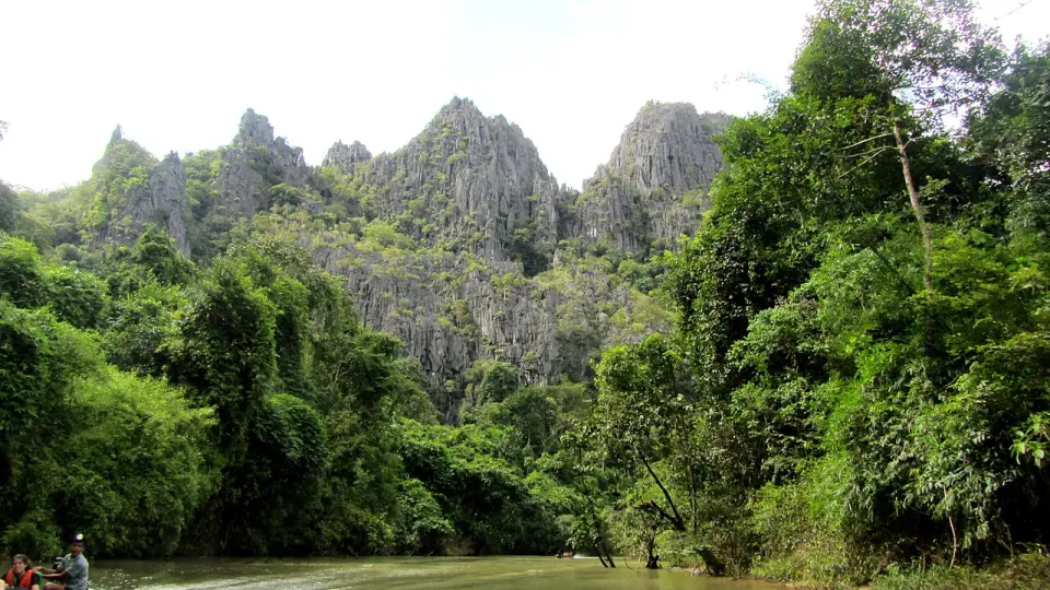 Limestone cliffs near Thakhek