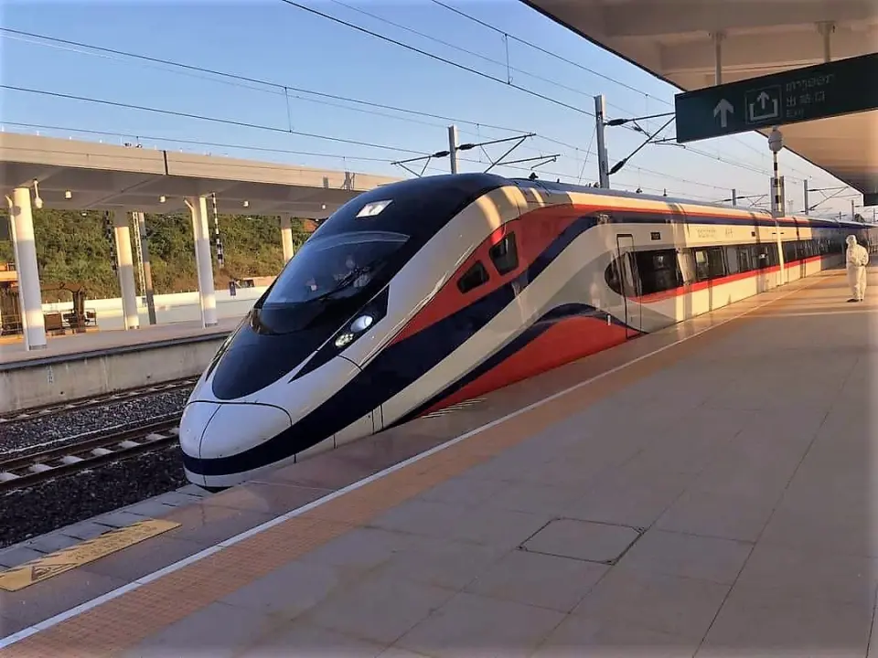 A China-Laos Railway train